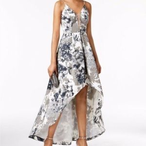 NWT Adrianna Papell Floral High-Low Floral Gown